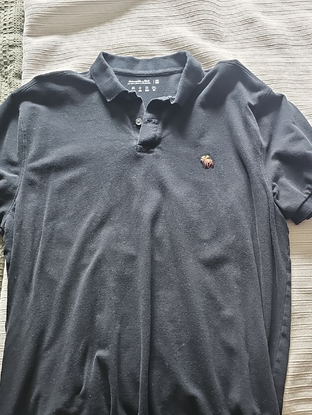 Abercrombiw Men's Navy blue Polo Shirt with Embroidered Logo